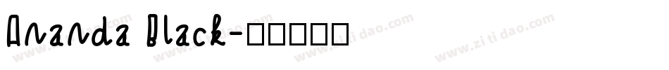 Ananda Black字体转换